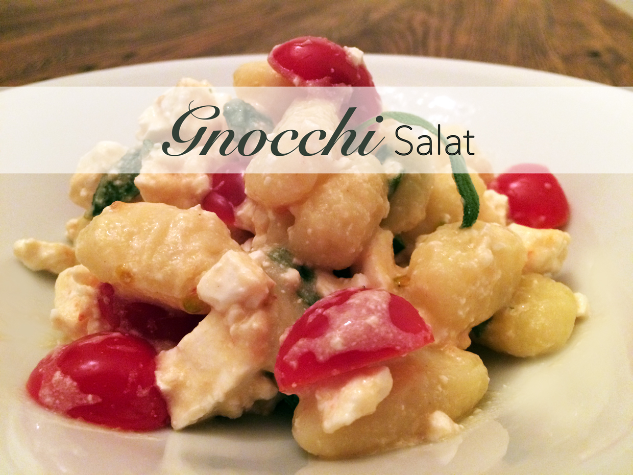 Gnocchi Salat Salbei Feta Tomate Senfdressing