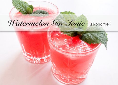 Alkoholfreie Gin als Watermelon Gin Tonic